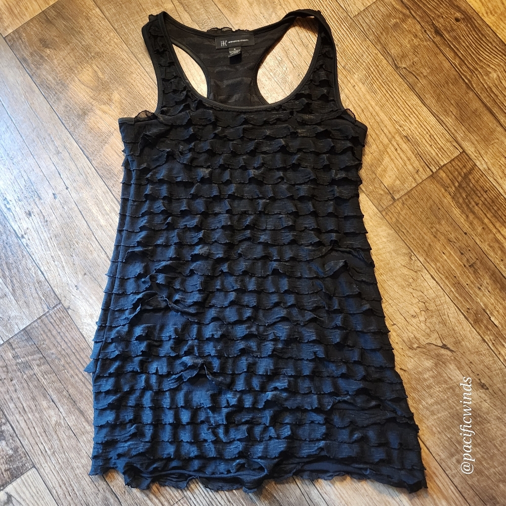 INC International Concepts Women's Sleeveless Ruffled Tunic Top Small